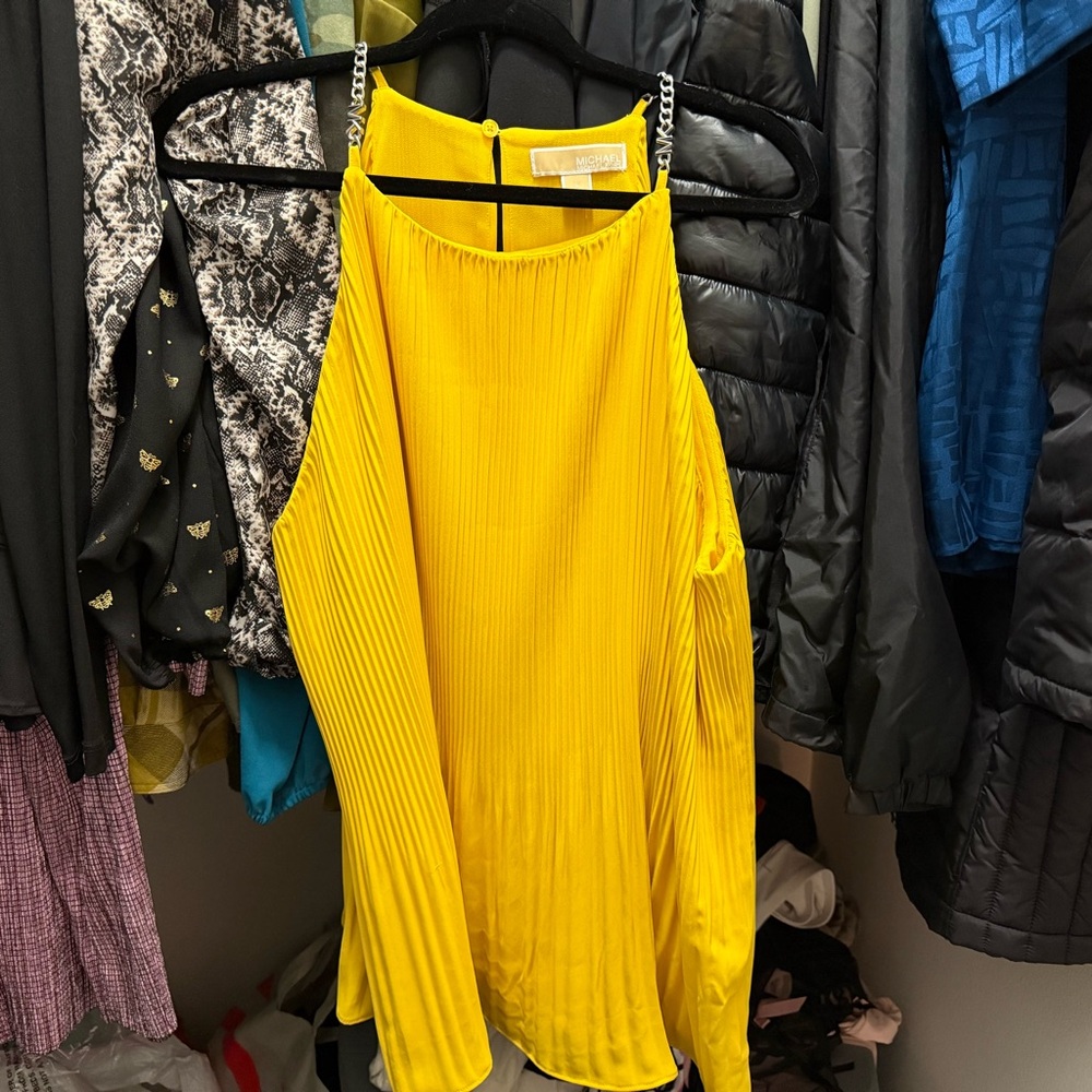 Michael Kors Yellow Cold Shoulder Top